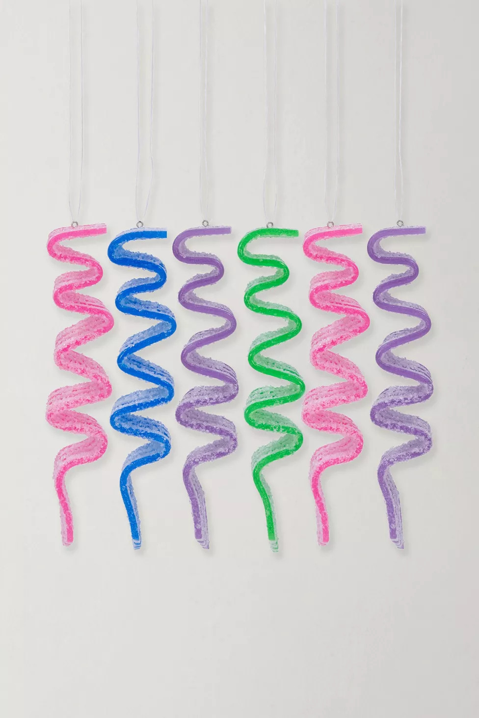 Sugar Coated Ribbon Candy Christmas Ornament Set | Urban Outfitters (US and RoW)