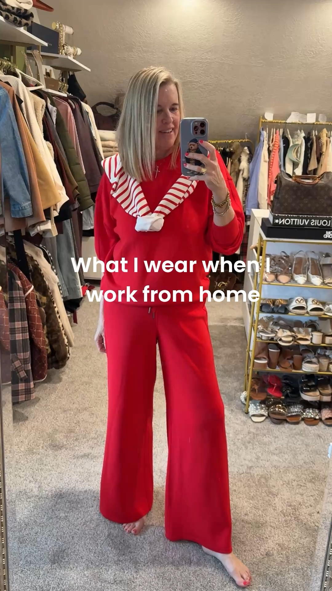 Outfit I wear when I work from home 🏡 

Spanx air essential pieces are my go to to work from home outfits..

I love a good set and air essential pieces mix and match, are butter soft and fit true to size..
Nobody makes a fabric this soft and comfortable!
Even my hubby says these are so soft, when he hugs me.

Great for travel too.
Look chic and put together with ease

Save 15% off with my code 
Deardarcyxspanx 

Air essentials wide leg  pant,

Air essentials crew neck tunic 
(I like the little longer) but the crop crew necks are great too

Air essentials stripe long sleeve tee 

All are tts 
Comes in several colors


#LTKmomlife #LTKootd #LTKTravel