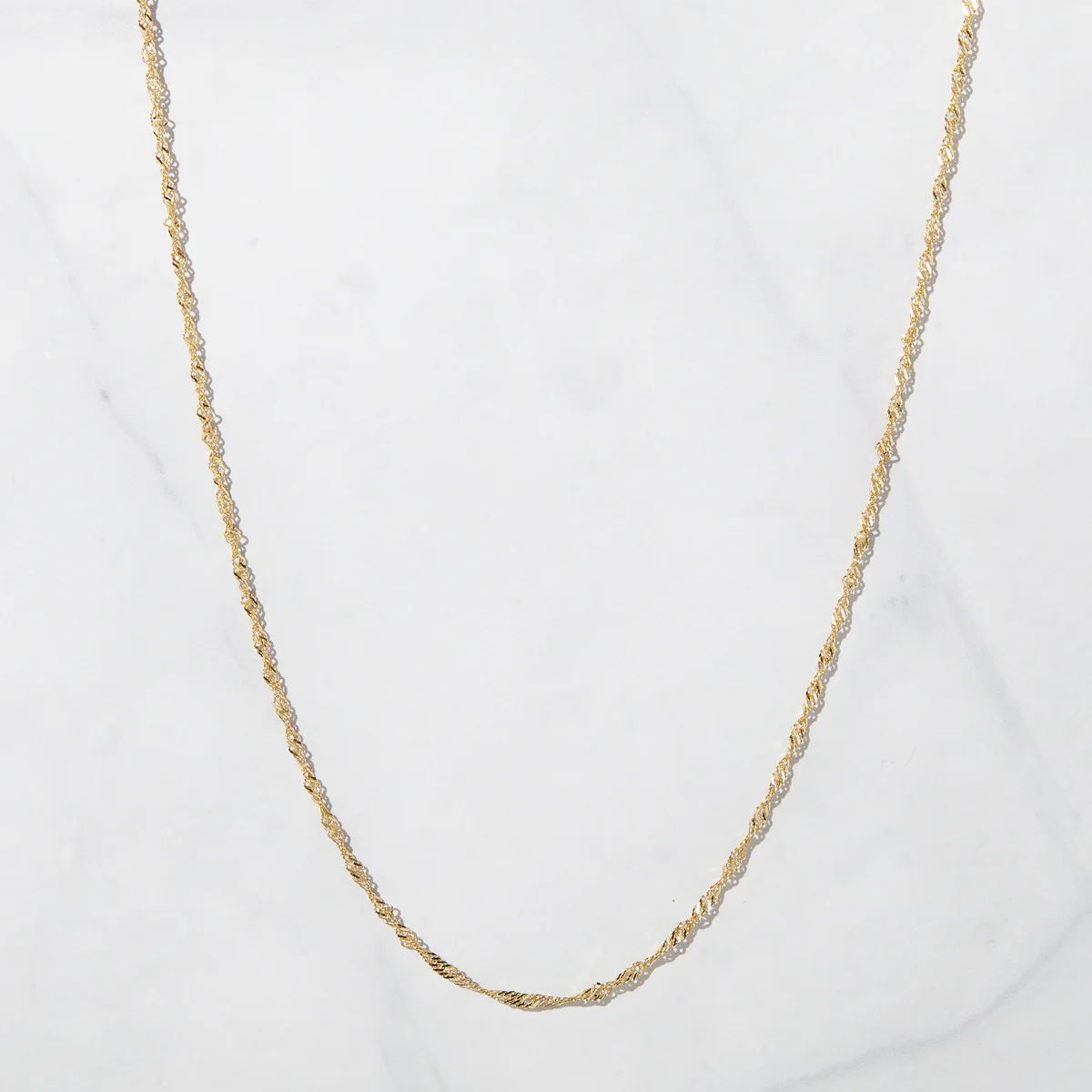 Thin Twisted Chain Necklace | Sami Jewels