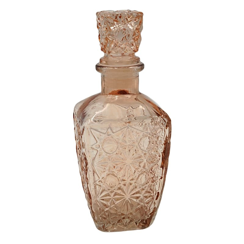 Pink Glass Decanter Vase, 8" | At Home