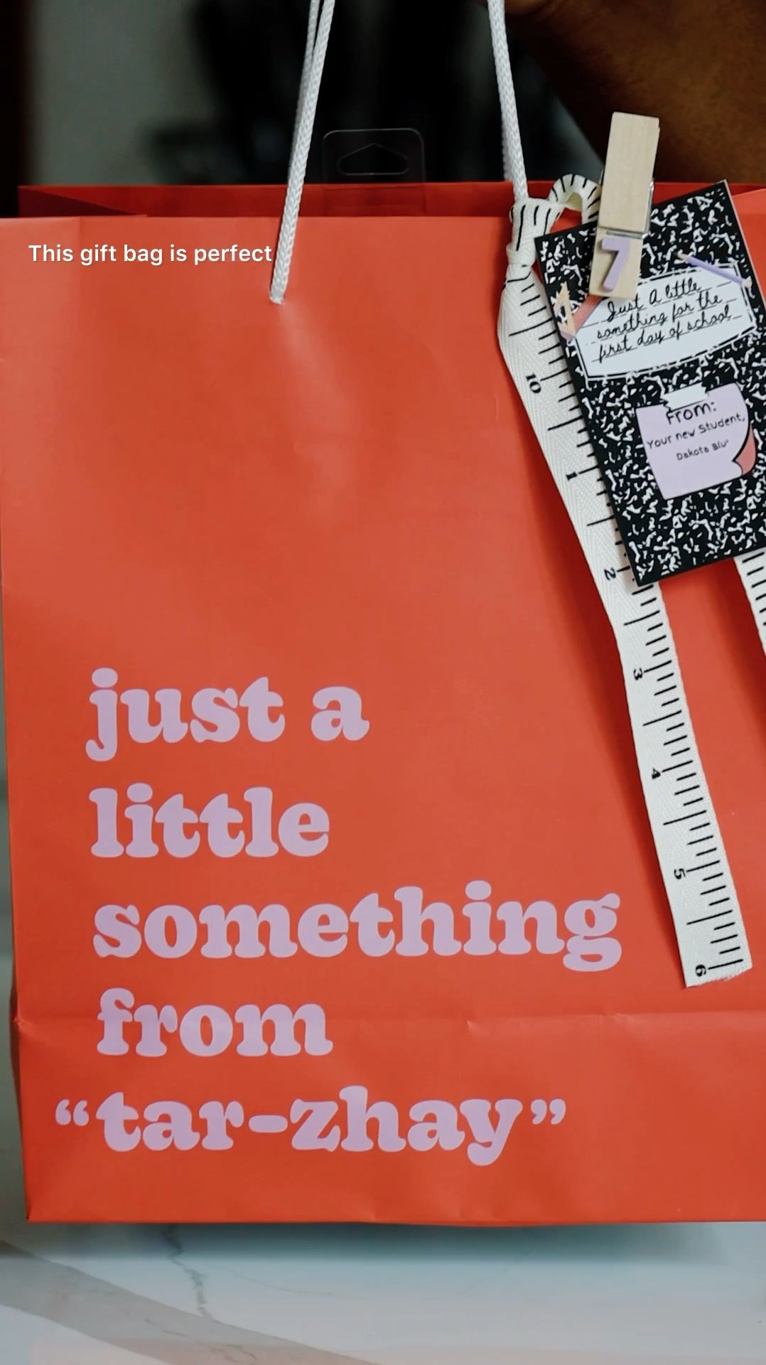 “Tar-Zhay” is what I call Target when i’m feeling bougie, so when I saw these bags I had to grab a few!  Sometimes it really is simply the little things!This gift bag is perfect if you’re on a budget because it lets the recipient know upfront that’s is just a little something. I added multiple things to give you ideas, but you can add whatever you like. It’s also perfect for gifting on any occasion, especially last minute gifting. 