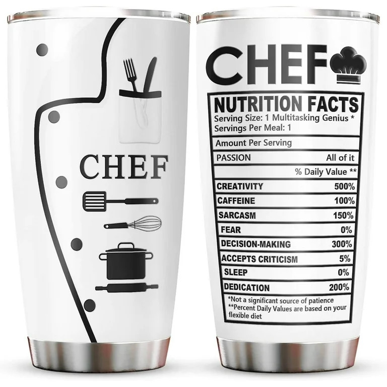 Chef Gifts for Men Women Tumbler, Gifts for Chefs, Cooking Lovers Gift Ideas, Baking Gifts for Wo... | Walmart (US)