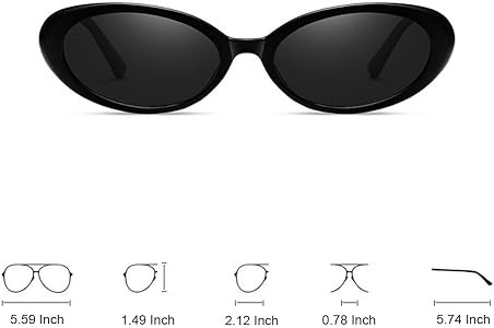 Ridering Retro Oval Sunglasses for Women and Men,Vintage Cat Eye Sunglasses UV Protection for Out... | Amazon (US)