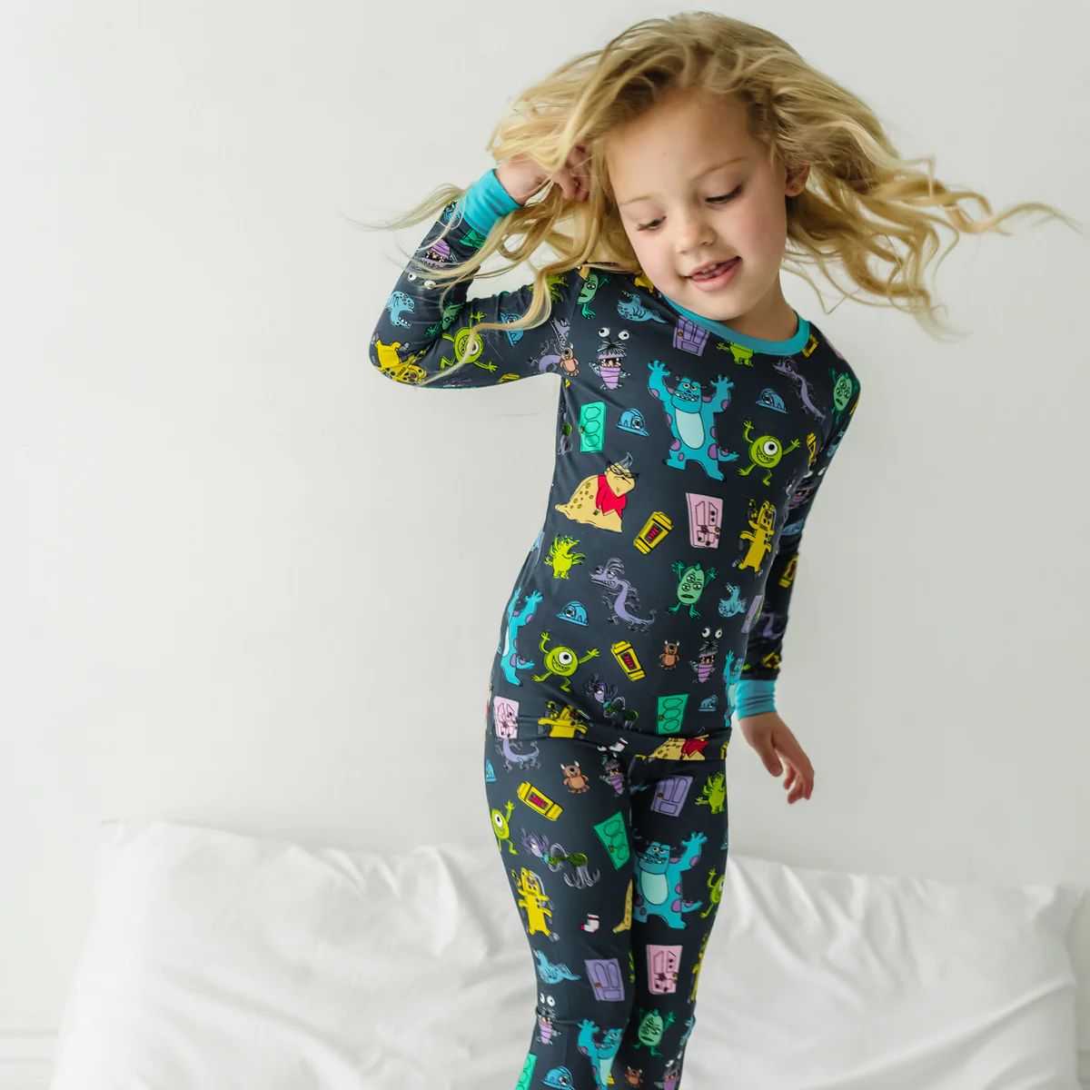 Disney & Pixar Monsters, Inc. Two-Piece Bamboo Viscose Pajama Set | Little Sleepies