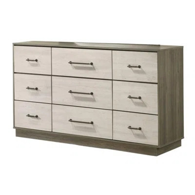 Gem Modern Style 9- Drawer Dresser Made With Wood In Beige & Brown | Wayfair North America