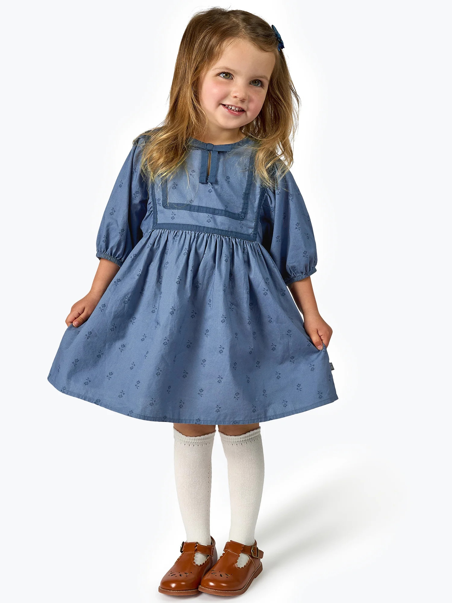 Modern Moments by Gerber Toddler Girl Yoked Bow Dress, Sizes 12M-5T | Walmart (US)