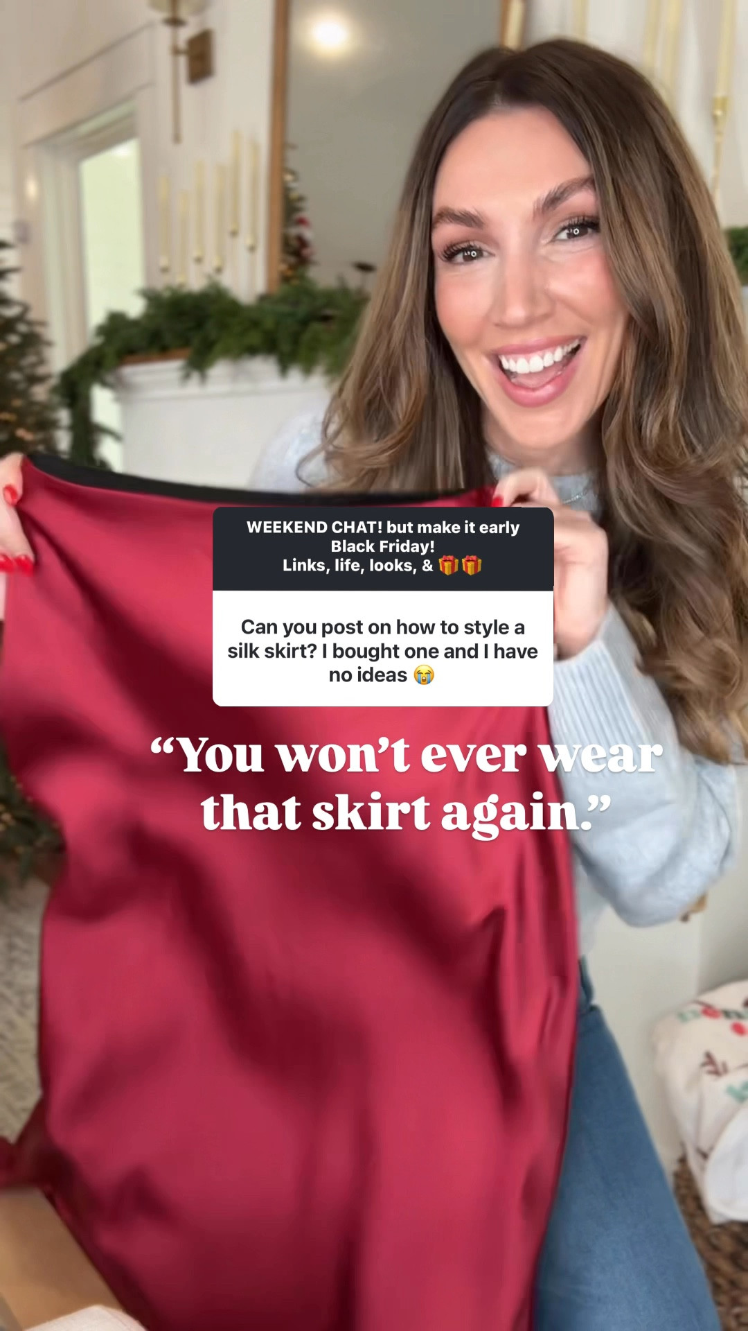 #amazon #satinskirt #stylingreel 
Wearing size medium in this skirt that I styled 8 different ways! 

#LTKStyleTip #LTKHoliday #LTKCyberWeek