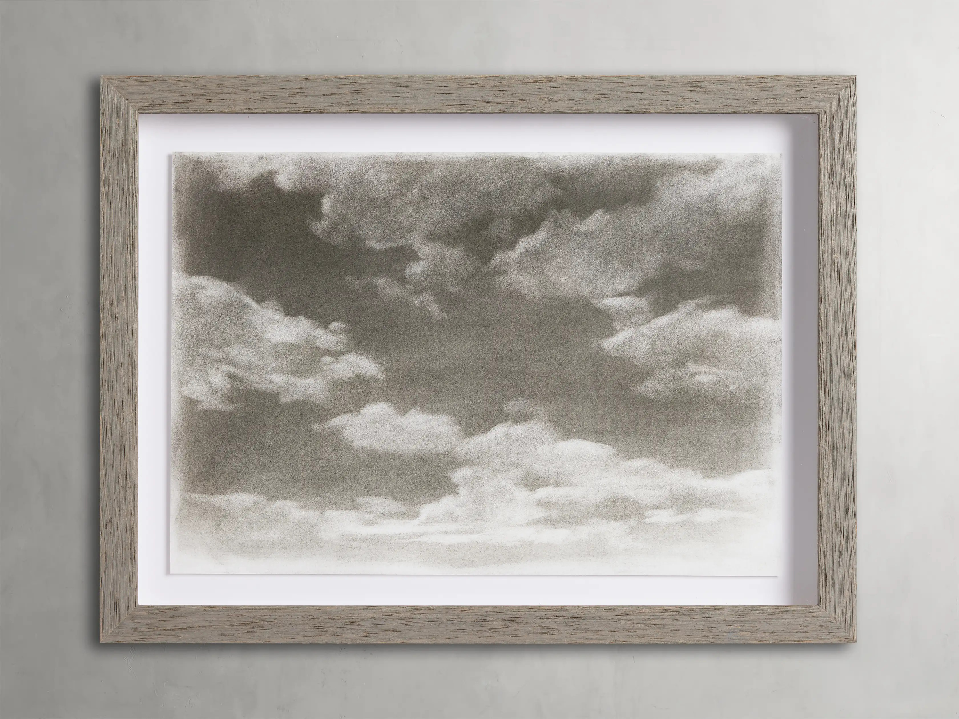 Charcoal Clouds Framed Print I | Arhaus