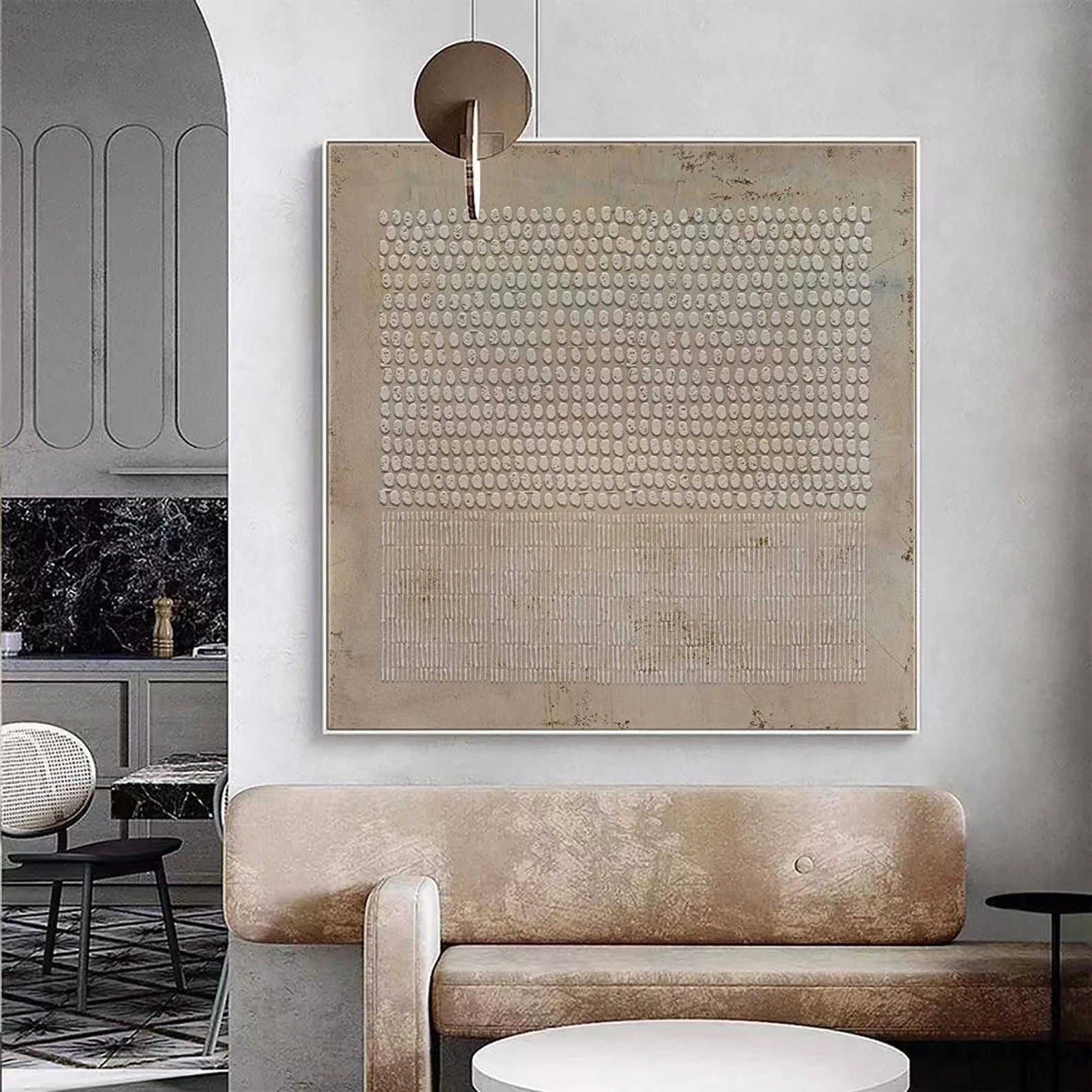 Brown Abstract Painting on Canvas Brown Bohemian Painting Brown Wall Art 3d Texture Painting Brow... | Etsy (US)