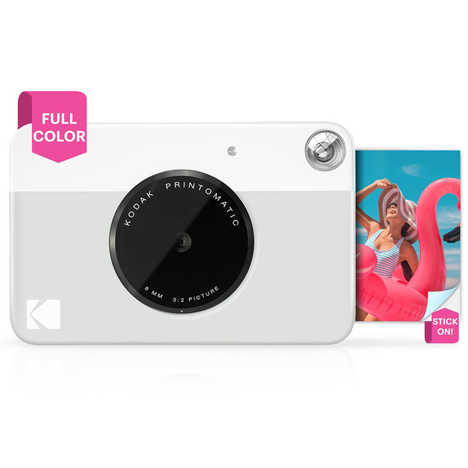 Kodak - Printomatic Instant Print Camera - Instant Digital Camera Prints on Zink 2x3"" Photo Paper - Gray | Best Buy U.S.