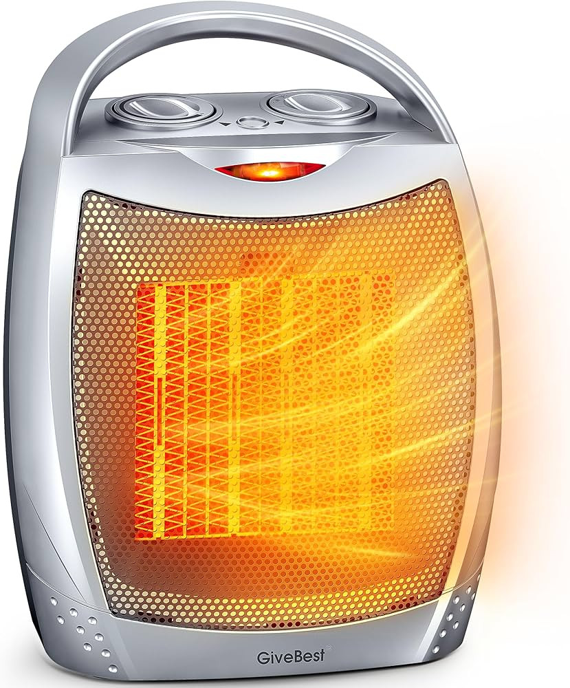 GiveBest Portable Electric Space Heater with Thermostat, 1500W/750W Safe and Quiet Ceramic Heater... | Amazon (US)