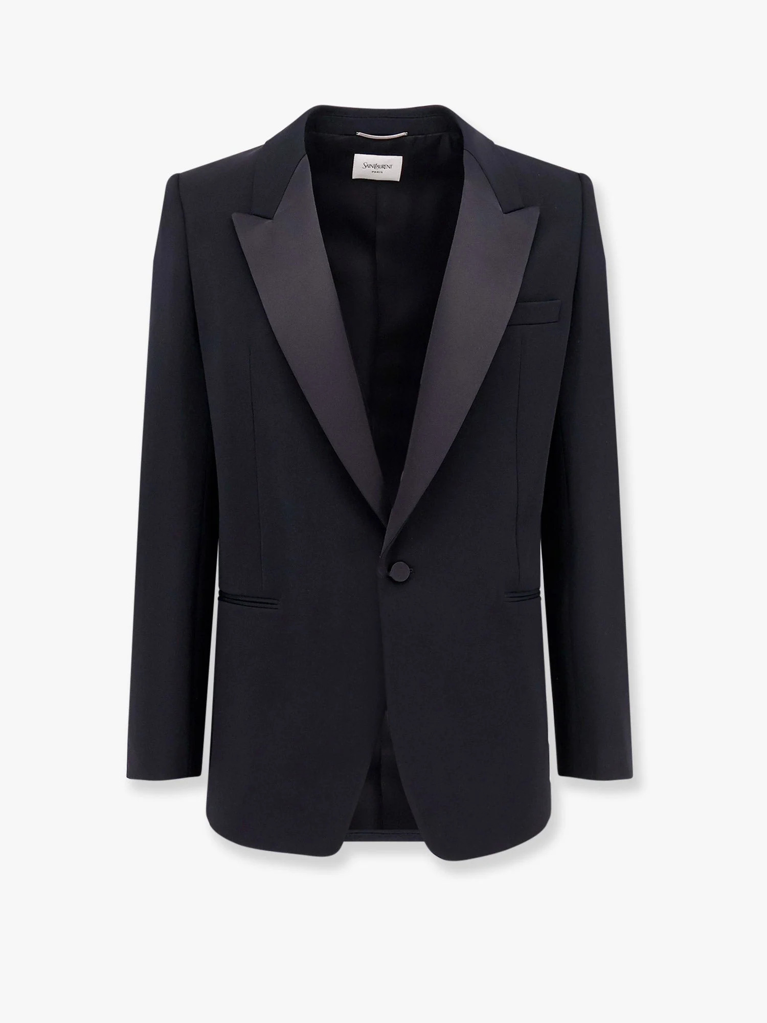 Certified wool blazer with satin lapel - SAINT LAURENT - gender_Man | Nugnes 1920