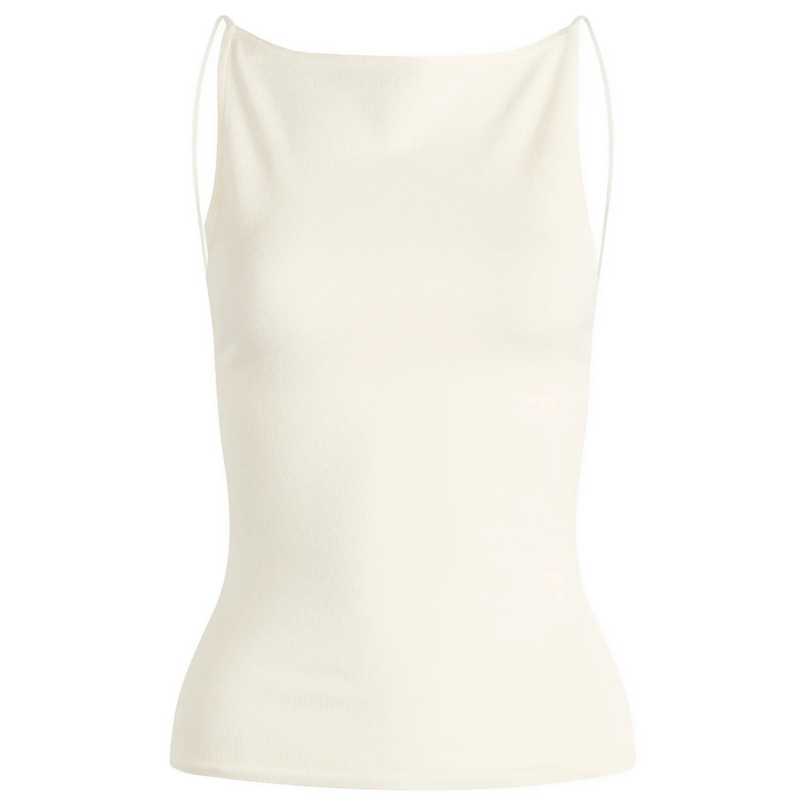 ST. Agni Women's Square Neck Top in Off White, Size Large | END. Clothing