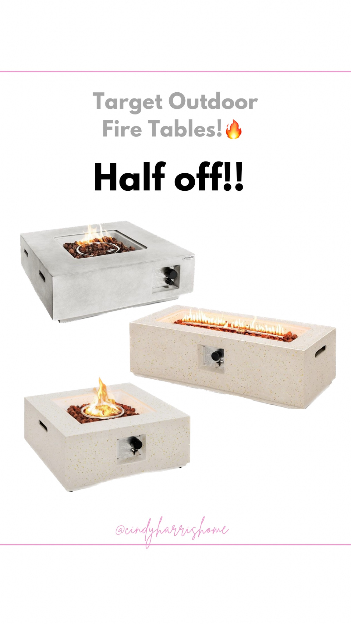 Target gas fire tables on SALE! 

Almost half off of these super pretty fire tables and I LOVE these colors! 😍

Help mom spruce up the patio for Mother’s Day! ❤️

#LTKsalealert #LTKfamily #LTKFind