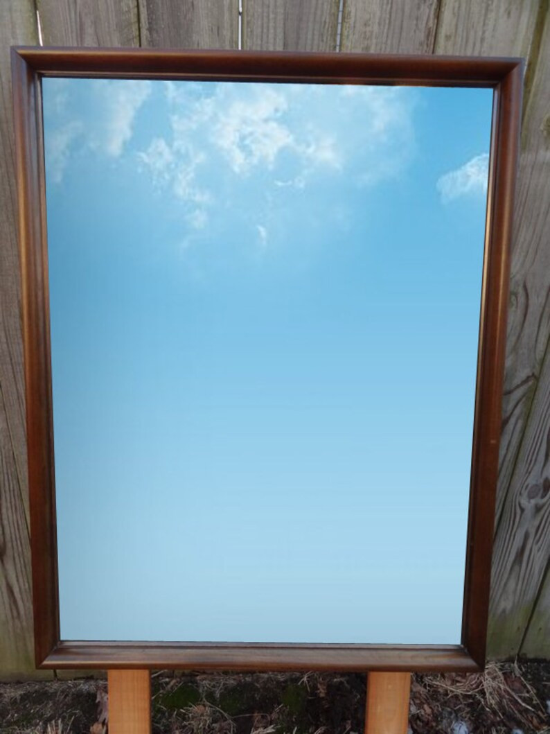 Walnut Frame Dresser Mirror - Etsy | Etsy (US)