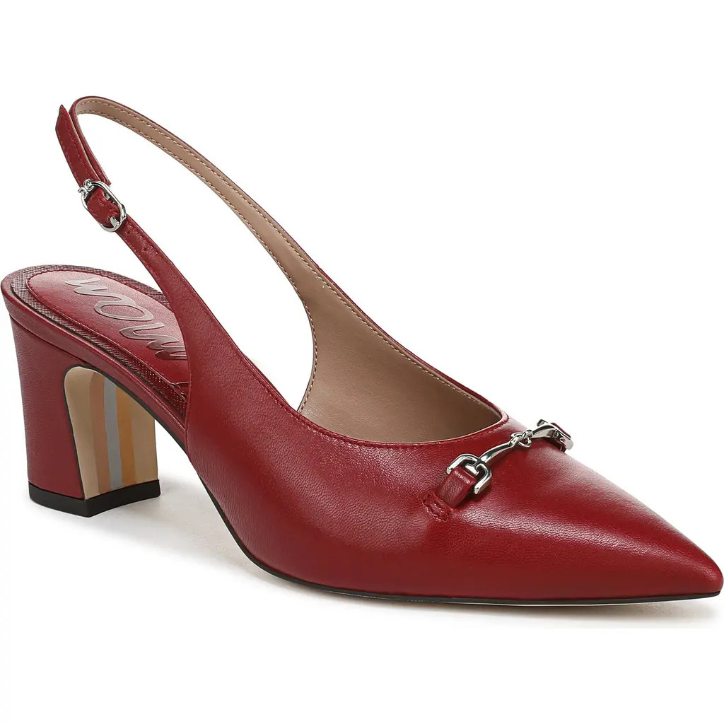 Sam Edelman Waller Pointed Toe Slingback Pump in Deep Scarlet at Nordstrom Rack, Size 6.5 | Nordstrom Rack