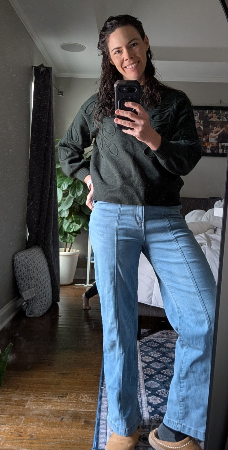 Florals and wide‑leg denim just hit different. Cozy on top, snatched on the bottom. 

 #LTKgrwm #LTKootd #LTKmomlife