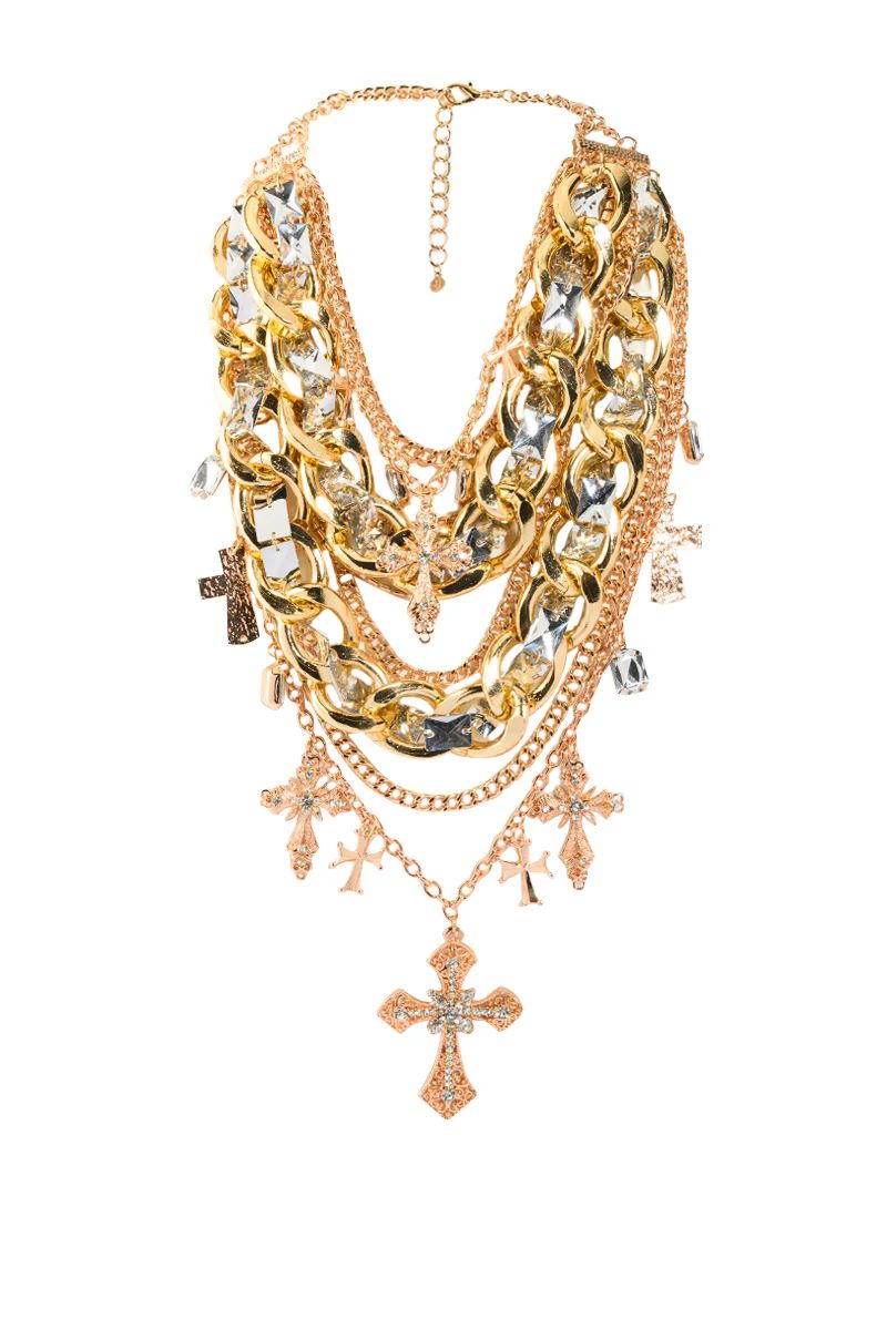 CROSS ME NECKLACE IN GOLD | AKIRA