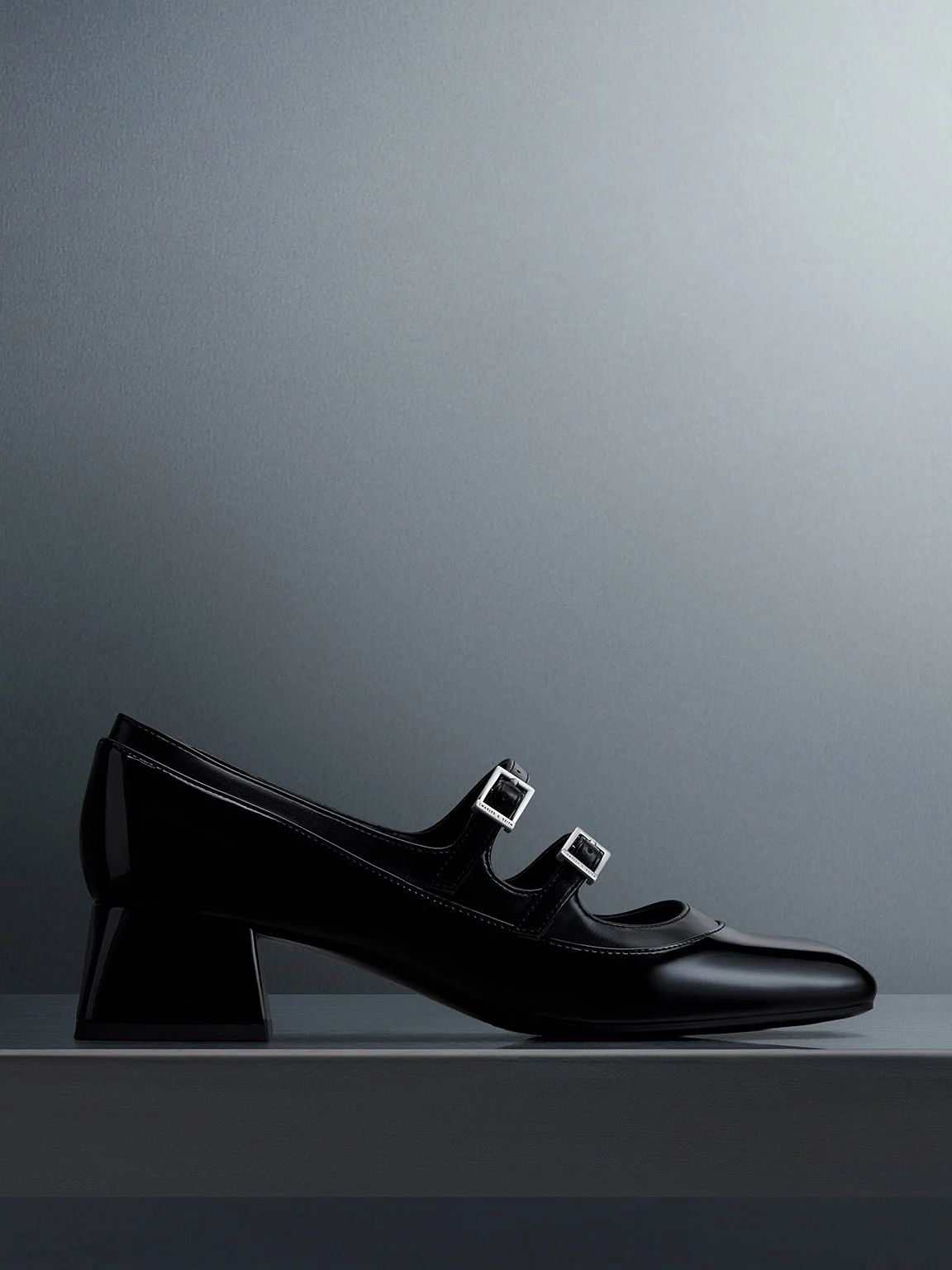 Patent Double Buckle Mary Janes
 - Black Patent | Charles & Keith EU