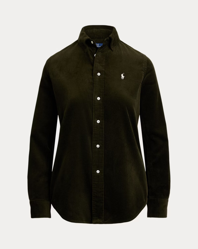 Stretch-Slim-Fit Baumwollkordsamthemd für Damen | Ralph Lauren® AT | Ralph Lauren (DE & AT)