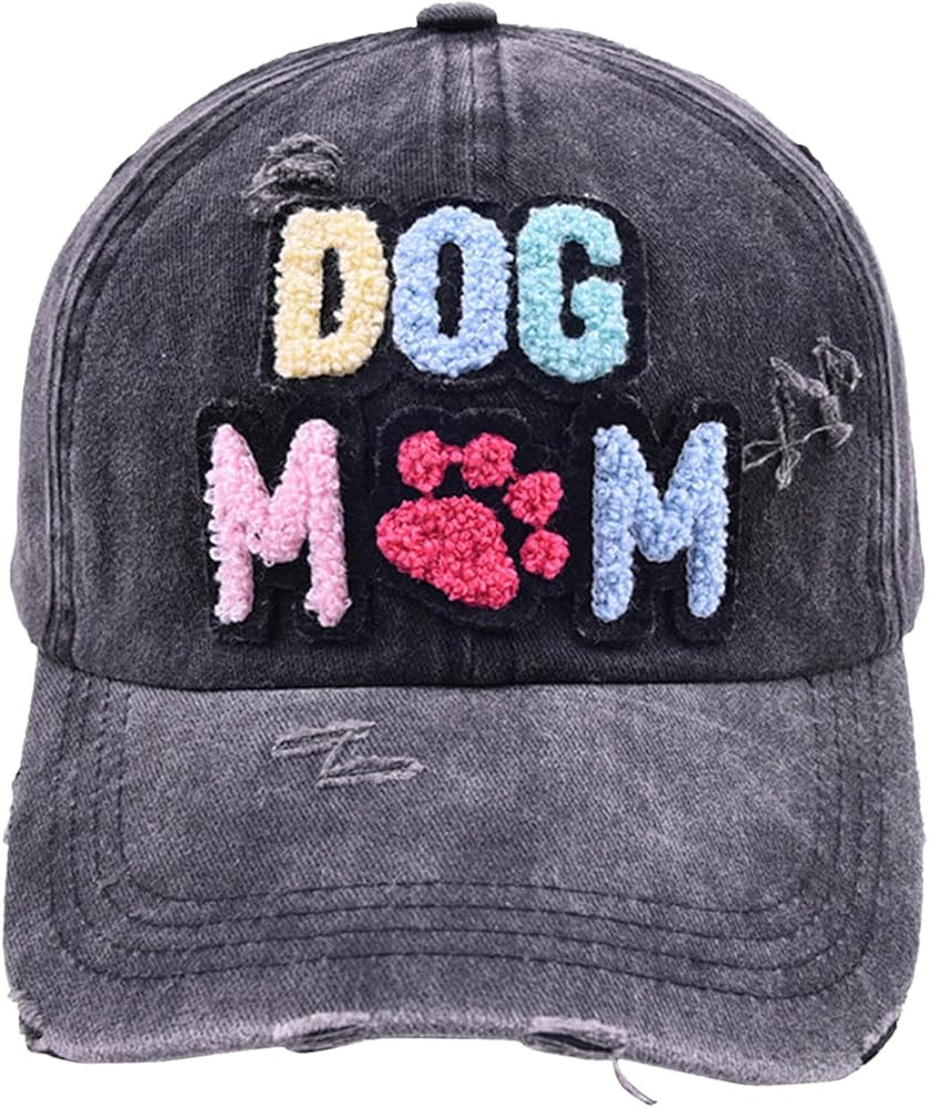 Vtrem Women Dog Mom Baseball Cap: Cotton Denim Adjustable Baseball Caps Embroidered Dog Mom Hat | Amazon (US)