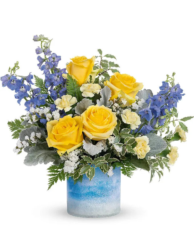 Dew Drops & Ocean Mist Bouquet | From You Flowers