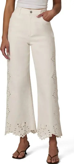 The Mia Embroidered High Waist Ankle Straight Leg Jeans | Nordstrom
