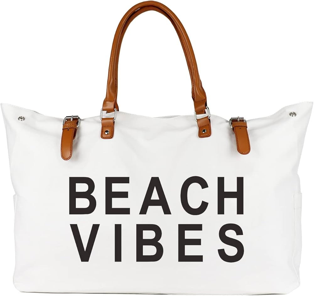 Lamyba Beach Tote Bag for Women Waterproof Sandproof | Amazon (US)