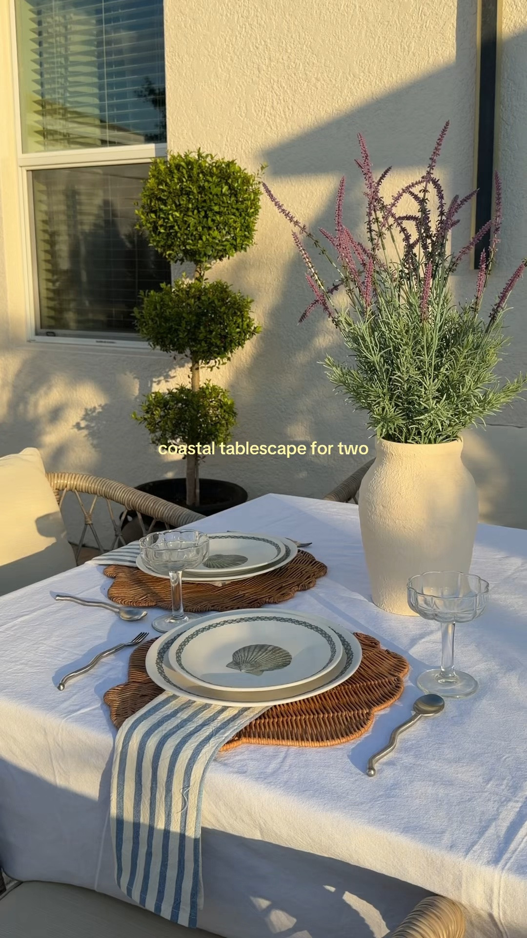 Coastal tablescape inspo ✨🌊
I’m obsessed with this dreamy summer setup for two… how cute are these placemats?! 🐚🦪🥥
#coastaldecor #tablescape #summerdecor #patiodecor #coastalhome #homedecor #tableinspo @Target

#LTKHome #LTKSeasonal #LTKdayinmylife #LTKmomlife