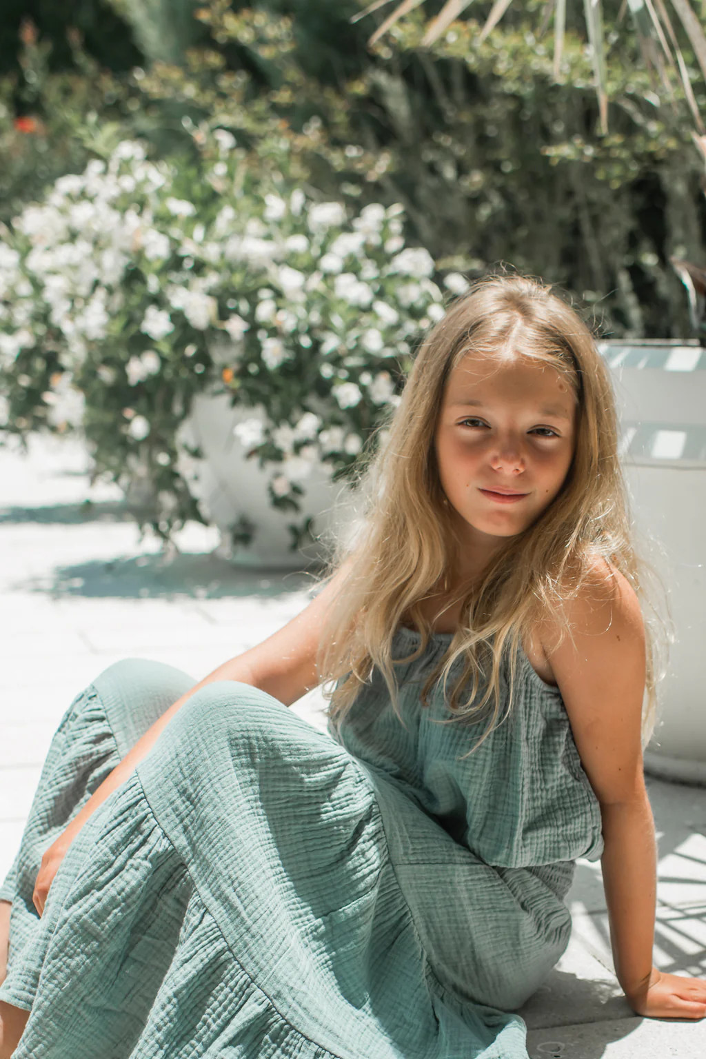 Bella Maxi Skirt (soft teal muslin) SUMMER SALE | INDIE BLUE