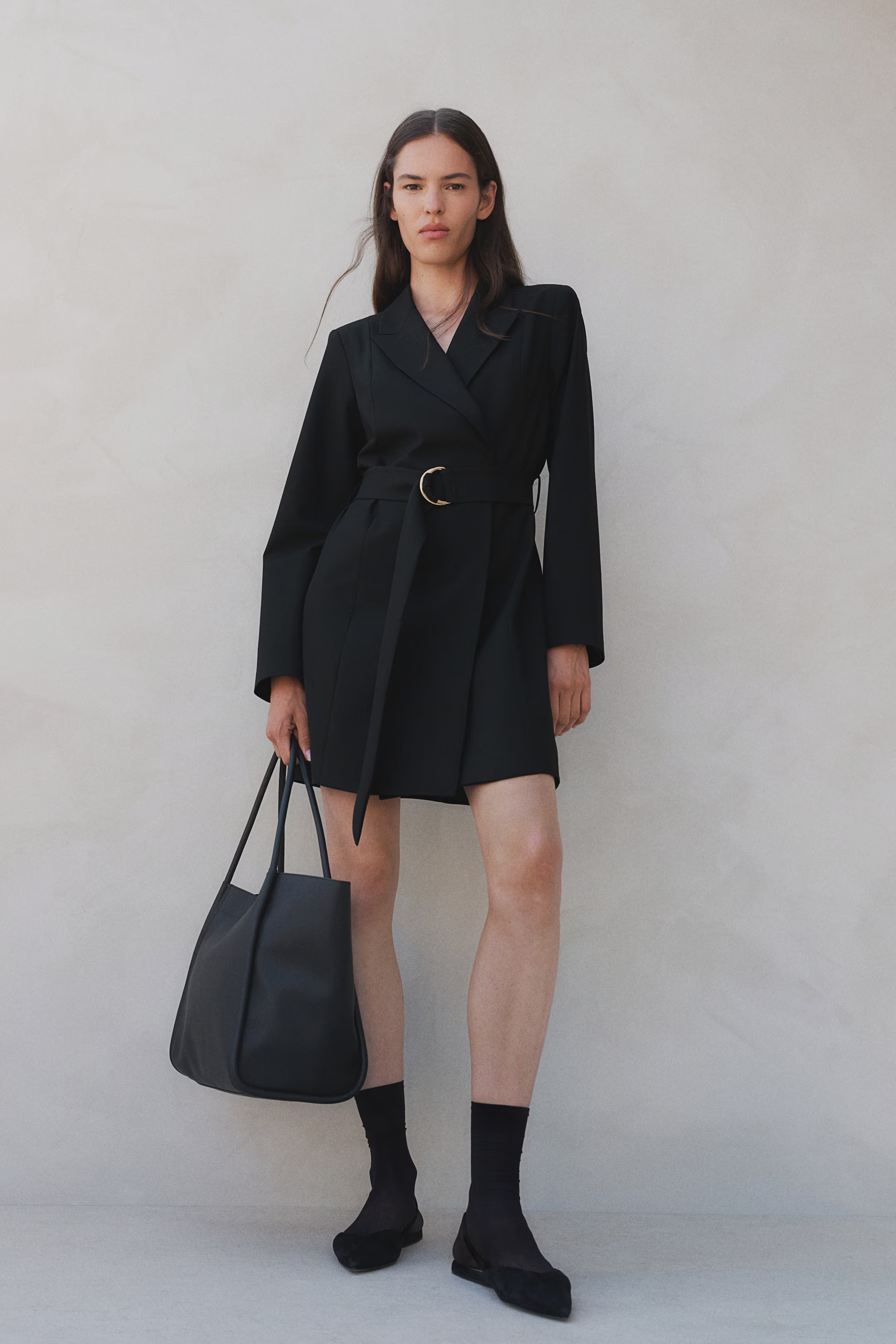 Belted Jacket Dress - Black - Ladies | H&M US | H&M (US + CA)
