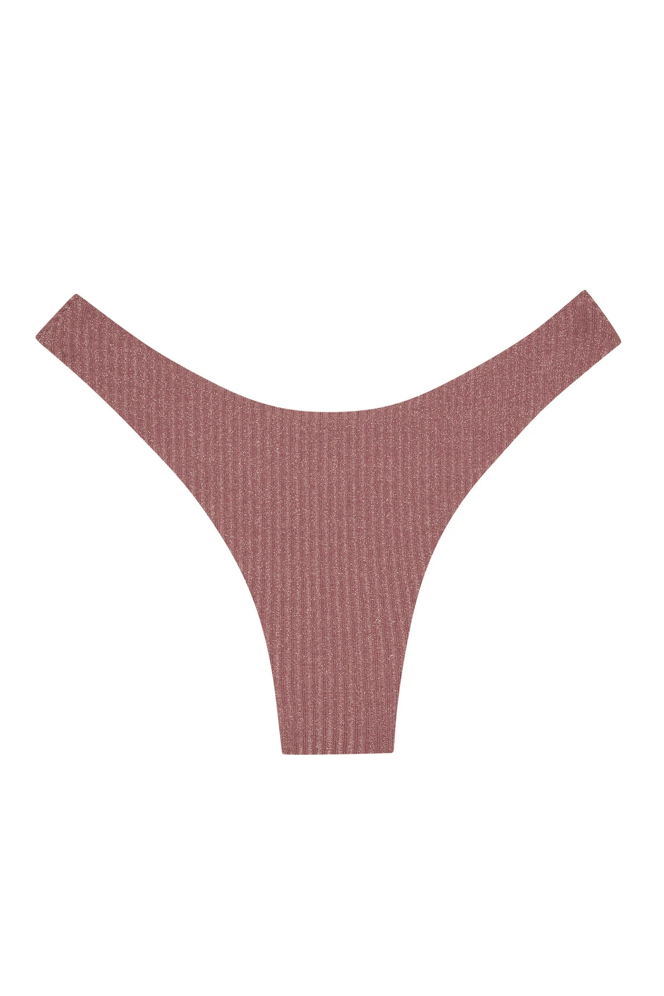 Byron Bottom - Mauve Lurex Rib | Monday Swimwear