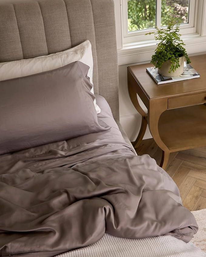 Cozy Earth Luxury Bed Sheet Set - 100% Viscose from Bamboo Fabric, Ultra-Soft & Breathable, Fits ... | Amazon (US)
