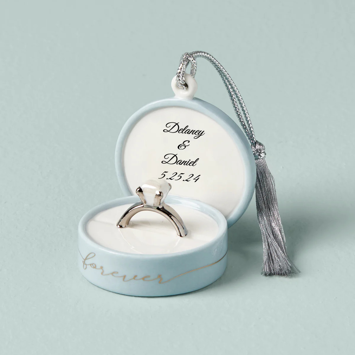 Personalized Together Forever Ring Box Ornament | Lenox