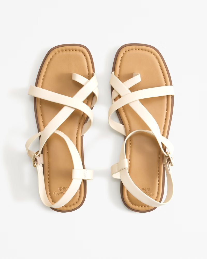 Women's Wide Strappy Slide Sandals | Women's Shoes | Abercrombie.com | Abercrombie & Fitch (US)