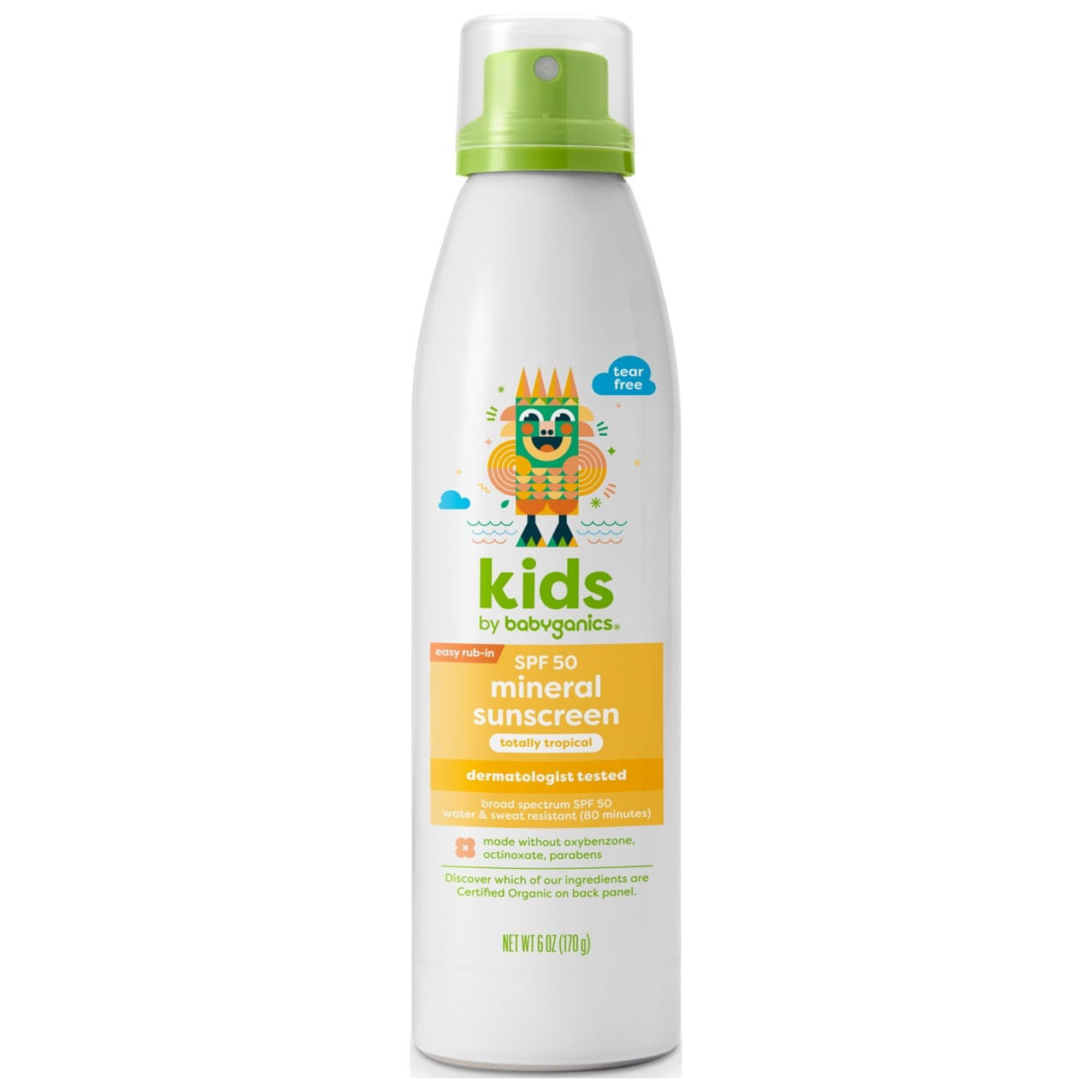 babyganics bkids sunscreen continuous spray SPF 50 6oz totally tropical scent | Walmart (US)