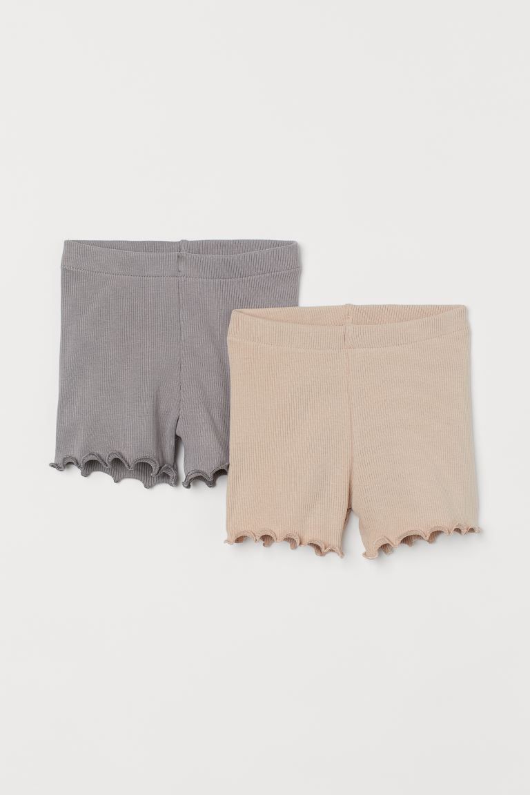 2-pack Ribbed Shorts | H&M (US)