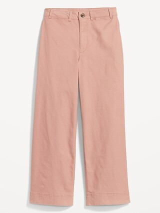 High-Waisted Cropped Wide-Leg Chino Pants for Women | Old Navy (US)