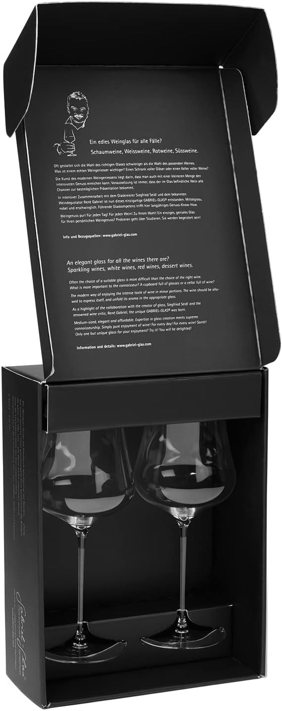 Gabriel-Glas, Austrian Lead-Free Crystal Wine Glasses, StandArt Edition, Gift Box, Set of 2 | Amazon (US)