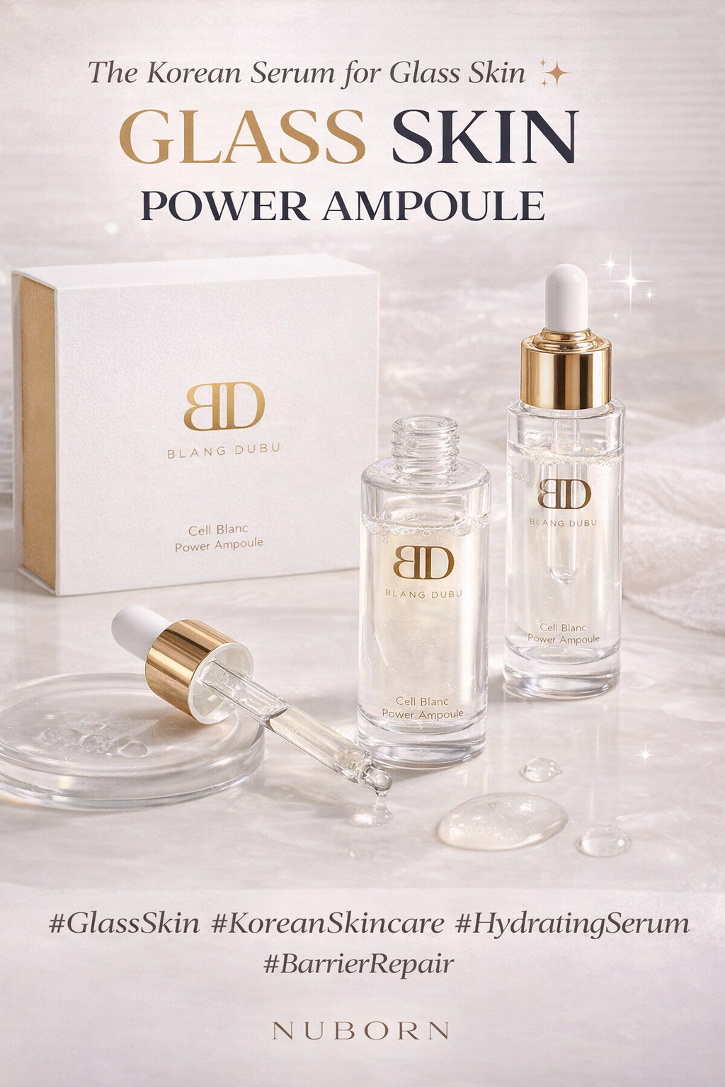 This Korean Power Ampoule serum helps hydrate, repair the skin barrier, and create a radiant glass-skin glow. The Nuborn Cell Blanc Anti-Aging Serum delivers deep moisture while helping improve texture and luminosity for healthier-looking skin. A hydrating K-beauty serum for glowing, smooth skin.

#GlassSkin #KoreanSkincare #HydratingSerum #BarrierRepair #KBeautyGlow #AmpouleSerum #GlowingSkin #SkinBarrier #AntiAgingSkincare #SkincareRoutine 

 #LTKselfcare #LTKBeauty