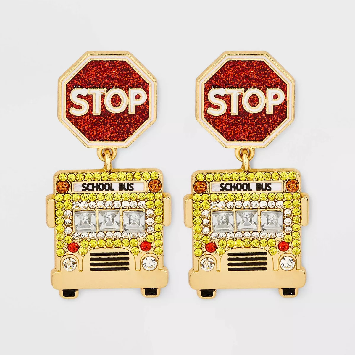 SUGARFIX by BaubleBar School OG Rideshare Drop Earrings - Yellow/Red | Target