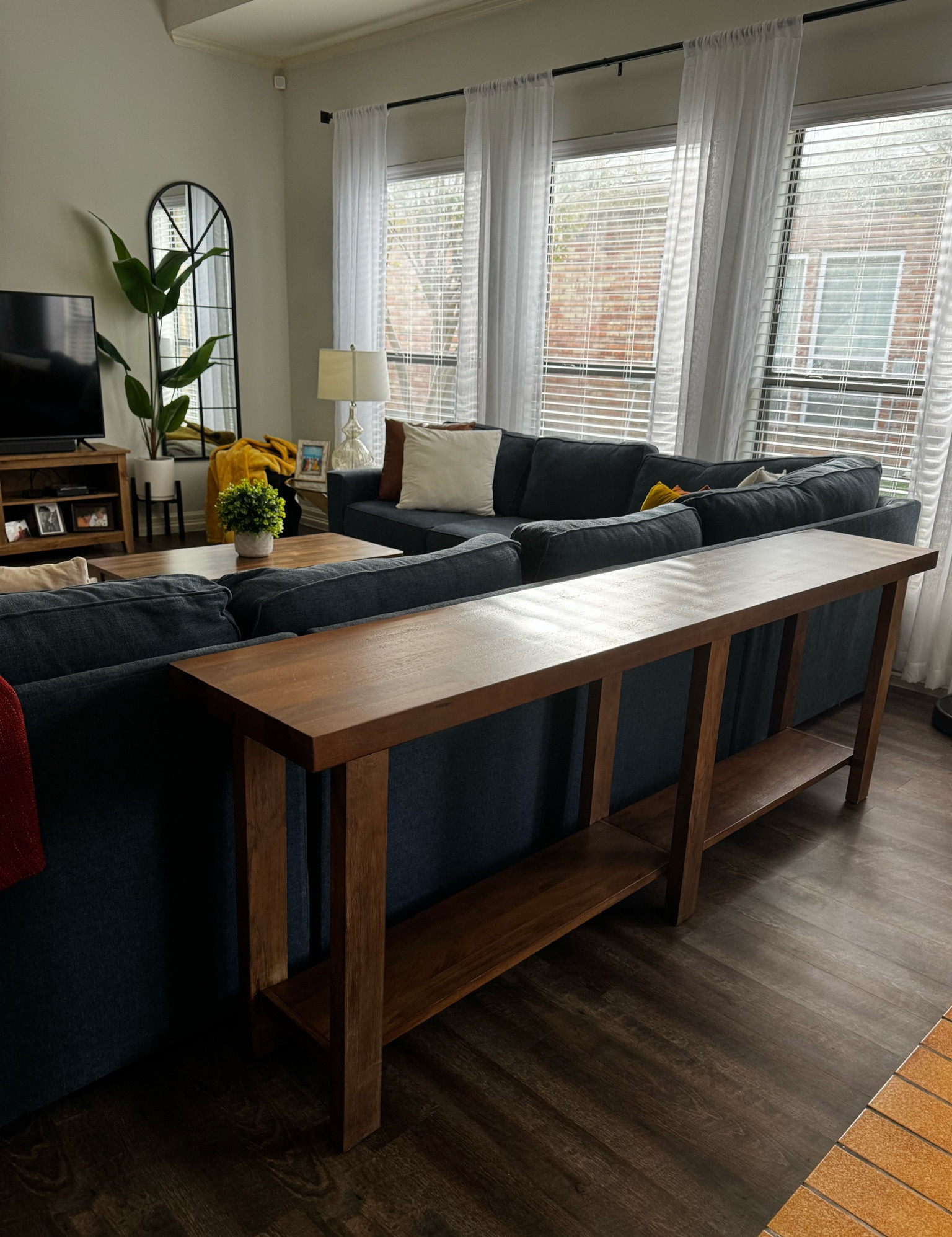 Our most difficult find to date! We had been looking for the perfect behind the couch console table and Pottery Barn came through!! Just in time for the holidays!

Can’t wait to show y’all how I decorate it for Christmas🎄

#LTKhome