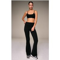 Black Soft Cotton Yoga Pants | PrettyLittleThing US