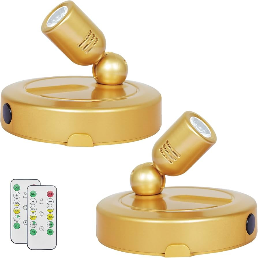 Indoor Spotlight, Battery Operated Spotlights with Remote, Picture Lights for Wall, Plant Tree Sp... | Amazon (US)