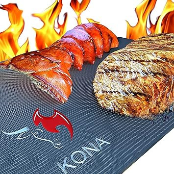 Kona Best BBQ Grill Mat - Heavy Duty 600 Degree Non-Stick Mats (Set of 2) - 7 Year Warranty | Amazon (US)