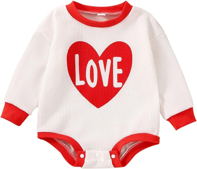 Saliuentm Baby Girl Boy Crewneck Sweatshirt Long Sleeve Romper Oversized Waffle Knit Sweater Body... | Amazon (US)