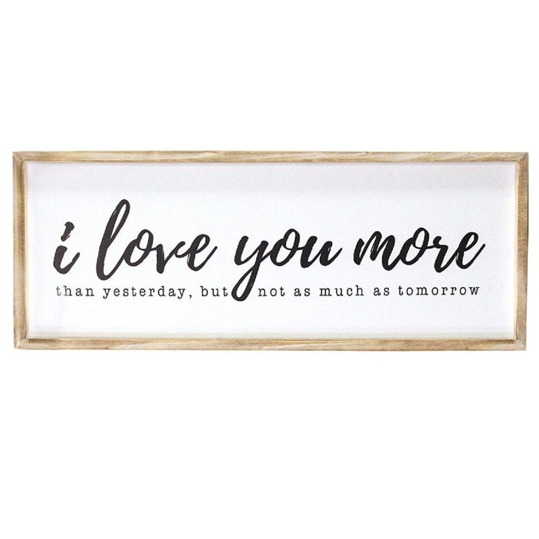 Stratton Home Decor I Love You More Oversized Wall Art in Natural and White | Walmart (US)