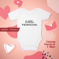 Little Valentine Onesie® /Valentine's Day/ Toddler T-Shirt/ Custom Onesie®S/Personalized Baby Onesie | Etsy (US)