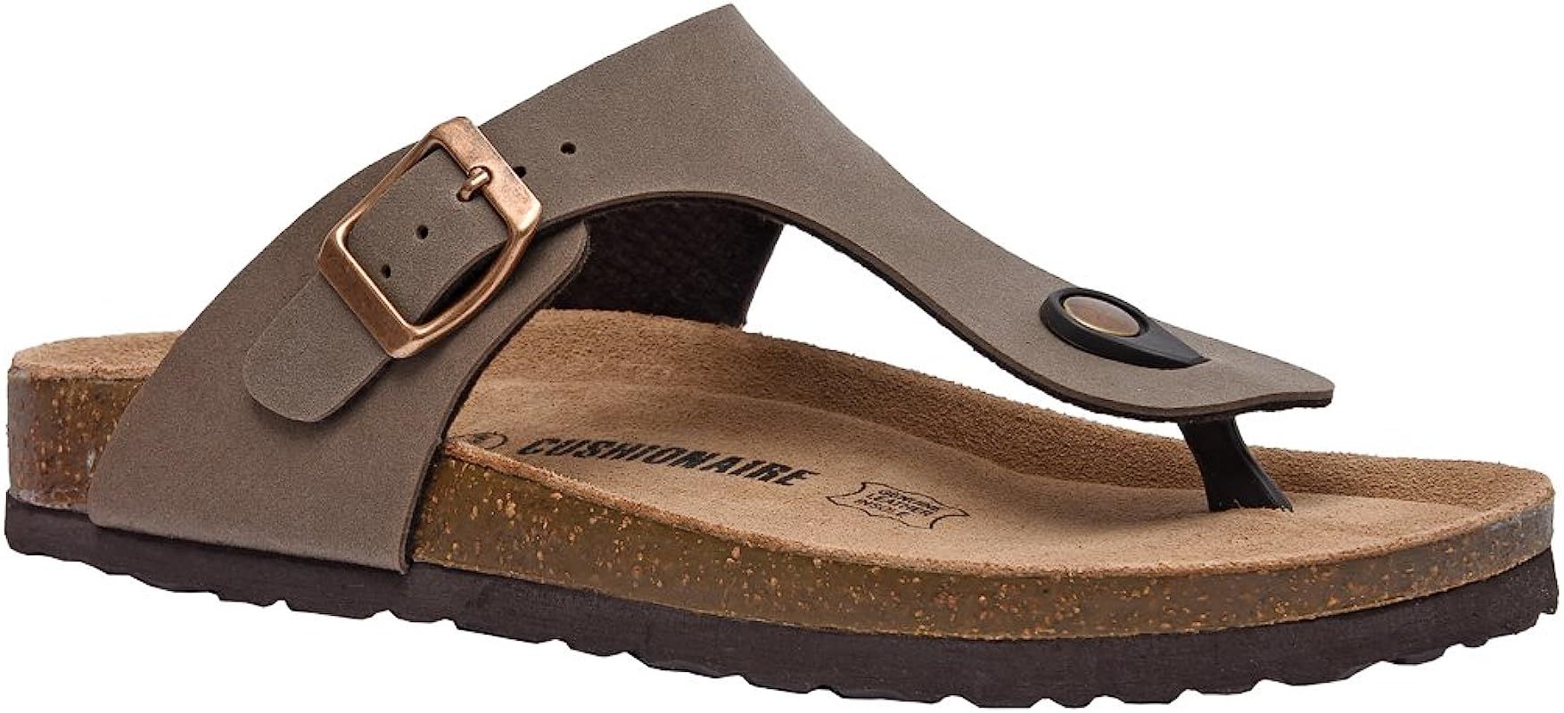 CUSHIONAIRE Women's Leah Cork footbed Sandal with +Comfort | Amazon (US)