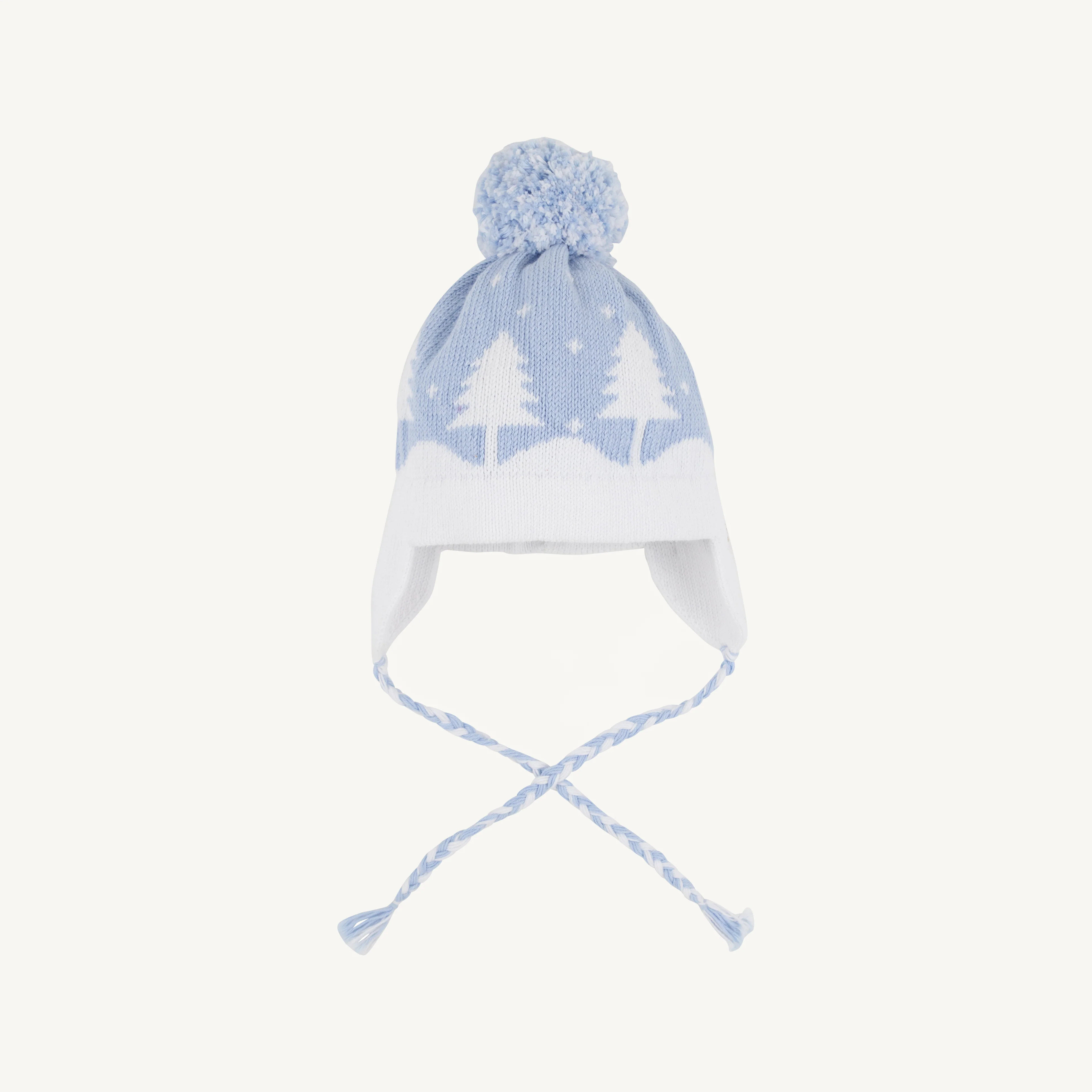 Parrish Pom Pom Hat - Beale Street Blue with Worth Avenue White | The Beaufort Bonnet Company
